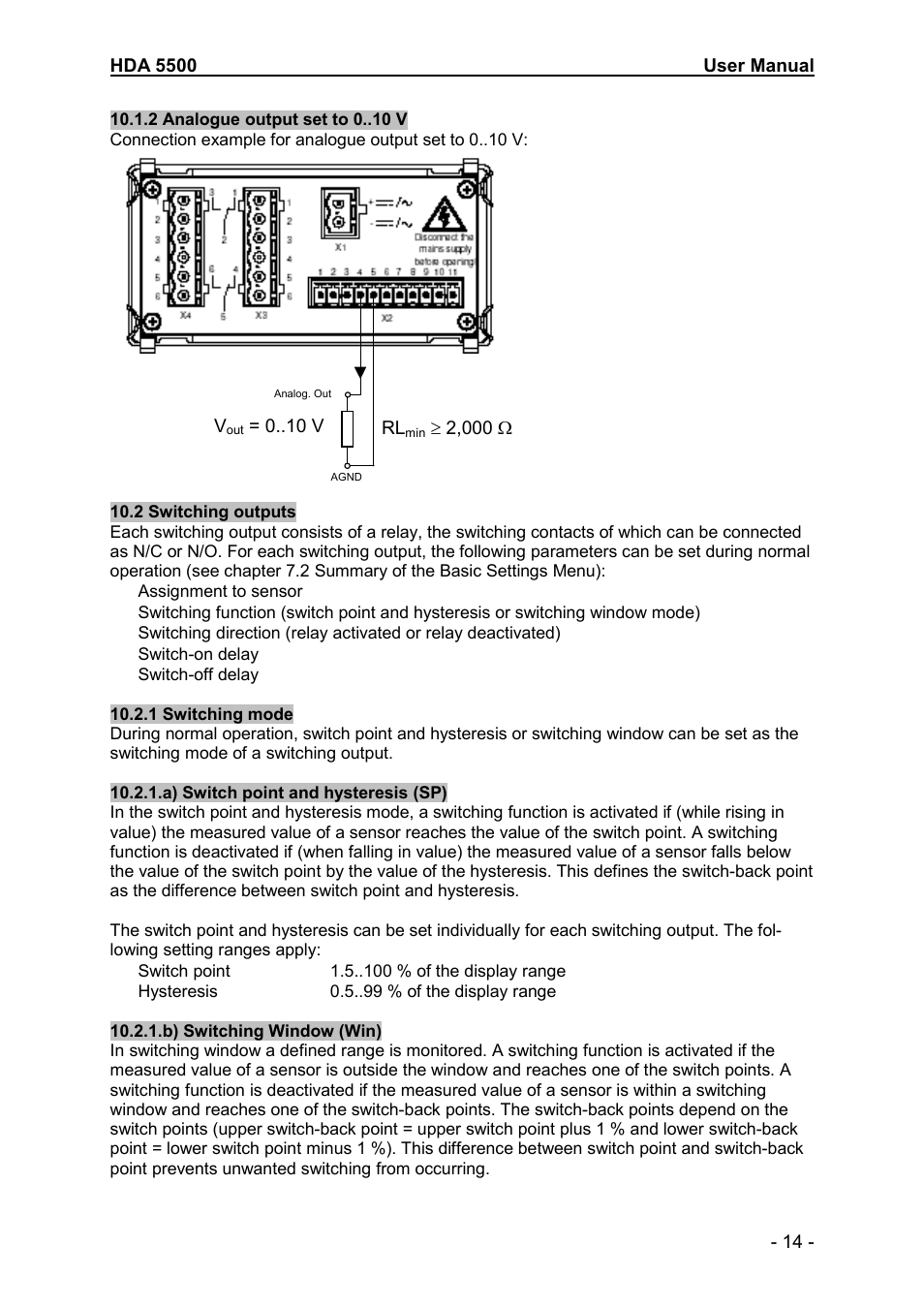 HYDAC HDA 5500-1-2-DC-000 User Manual | Page 14 / 23