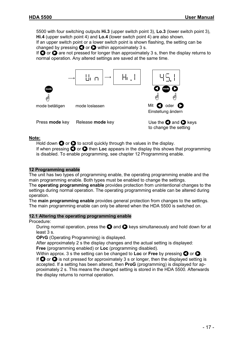 HYDAC HDA 5500-1-2-DC-000 User Manual | Page 17 / 23