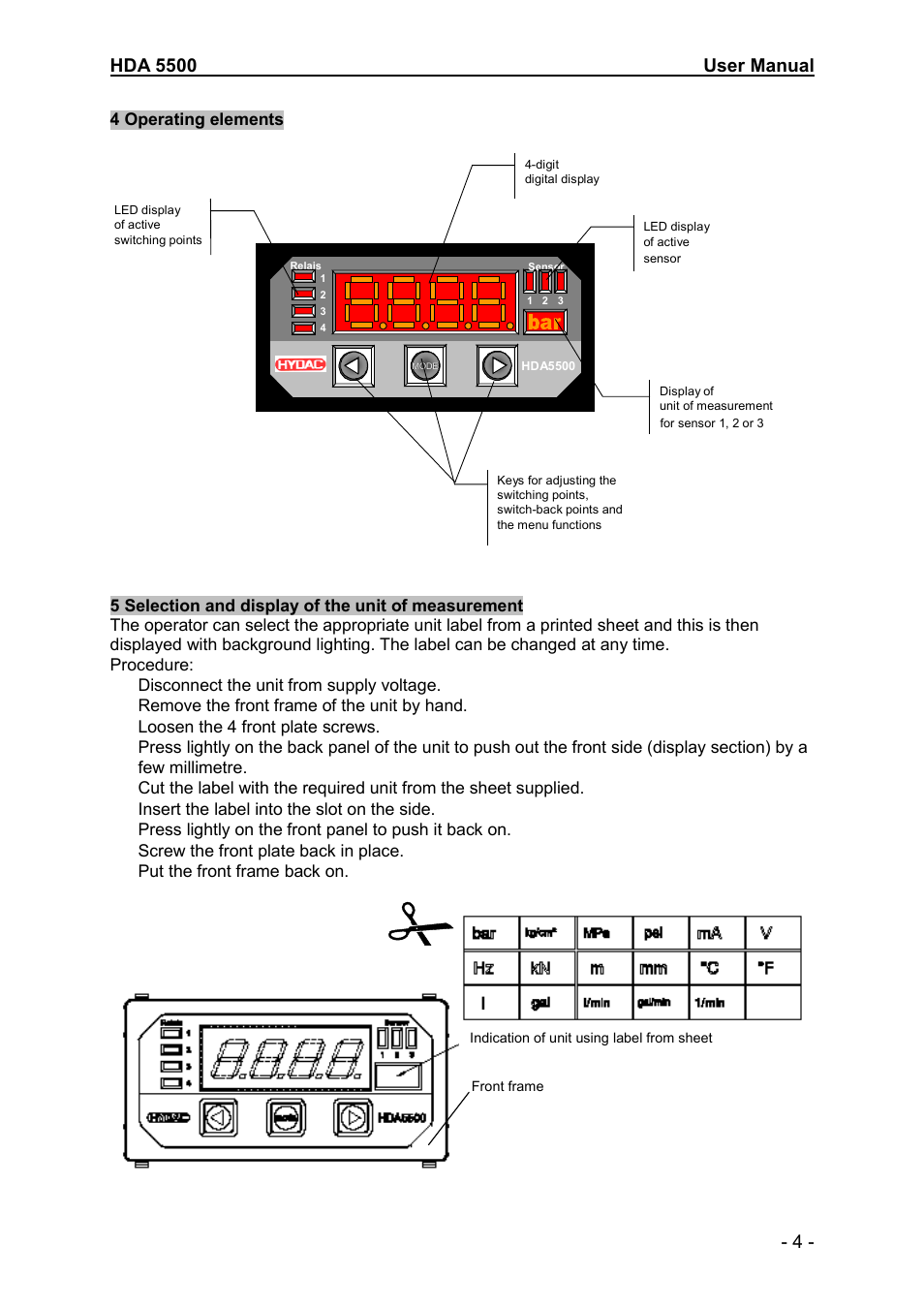 HYDAC HDA 5500-1-2-DC-000 User Manual | Page 4 / 23