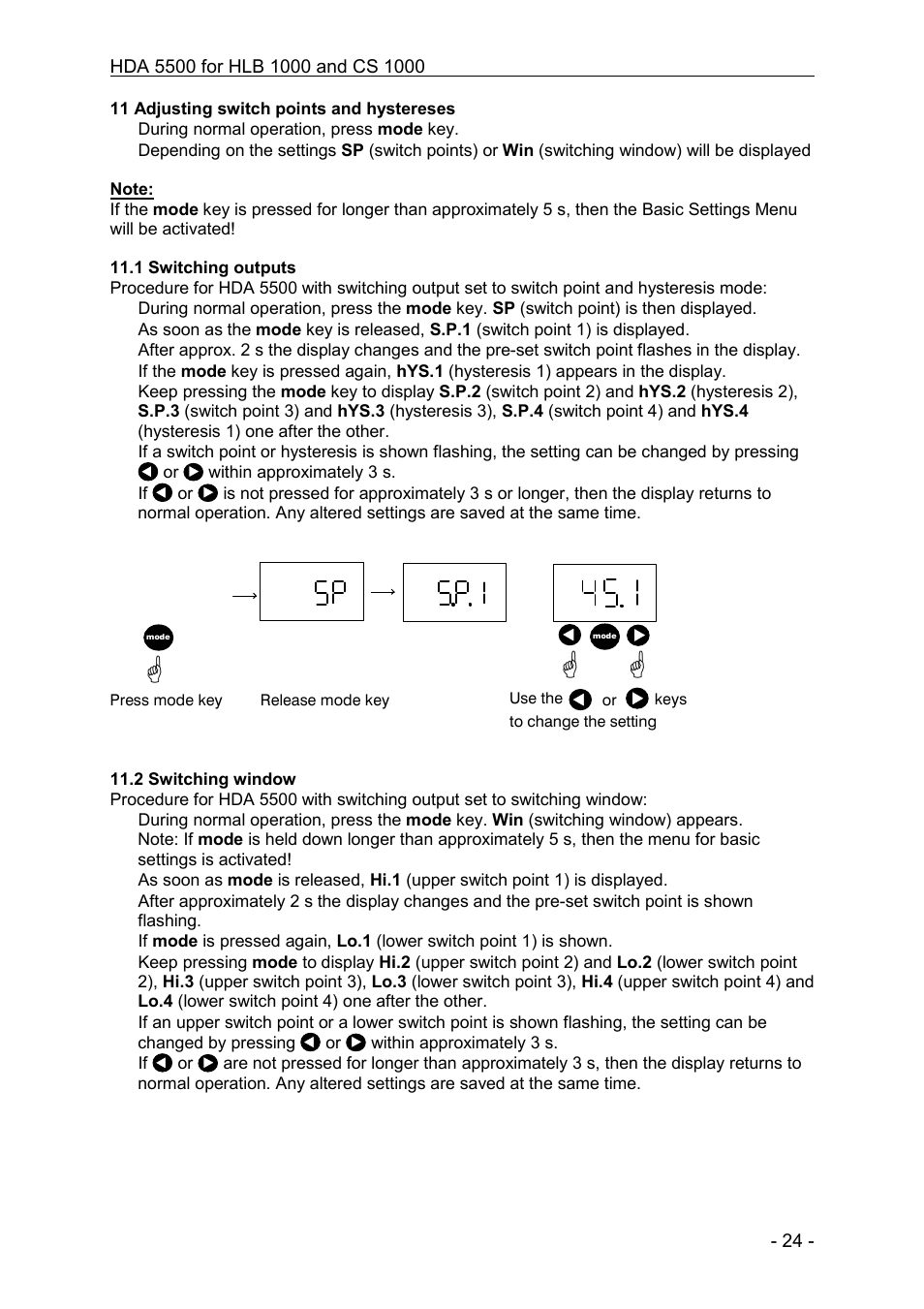 HYDAC HDA 5500-0-2-DC-006 (CM1k) User Manual | Page 24 / 31
