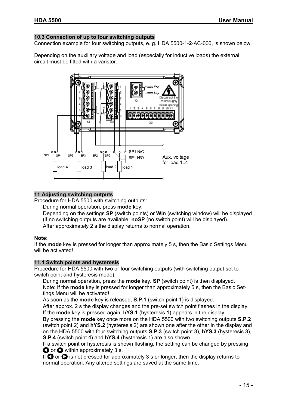 HYDAC HDA 5500-3-2-DC-000 User Manual | Page 15 / 23