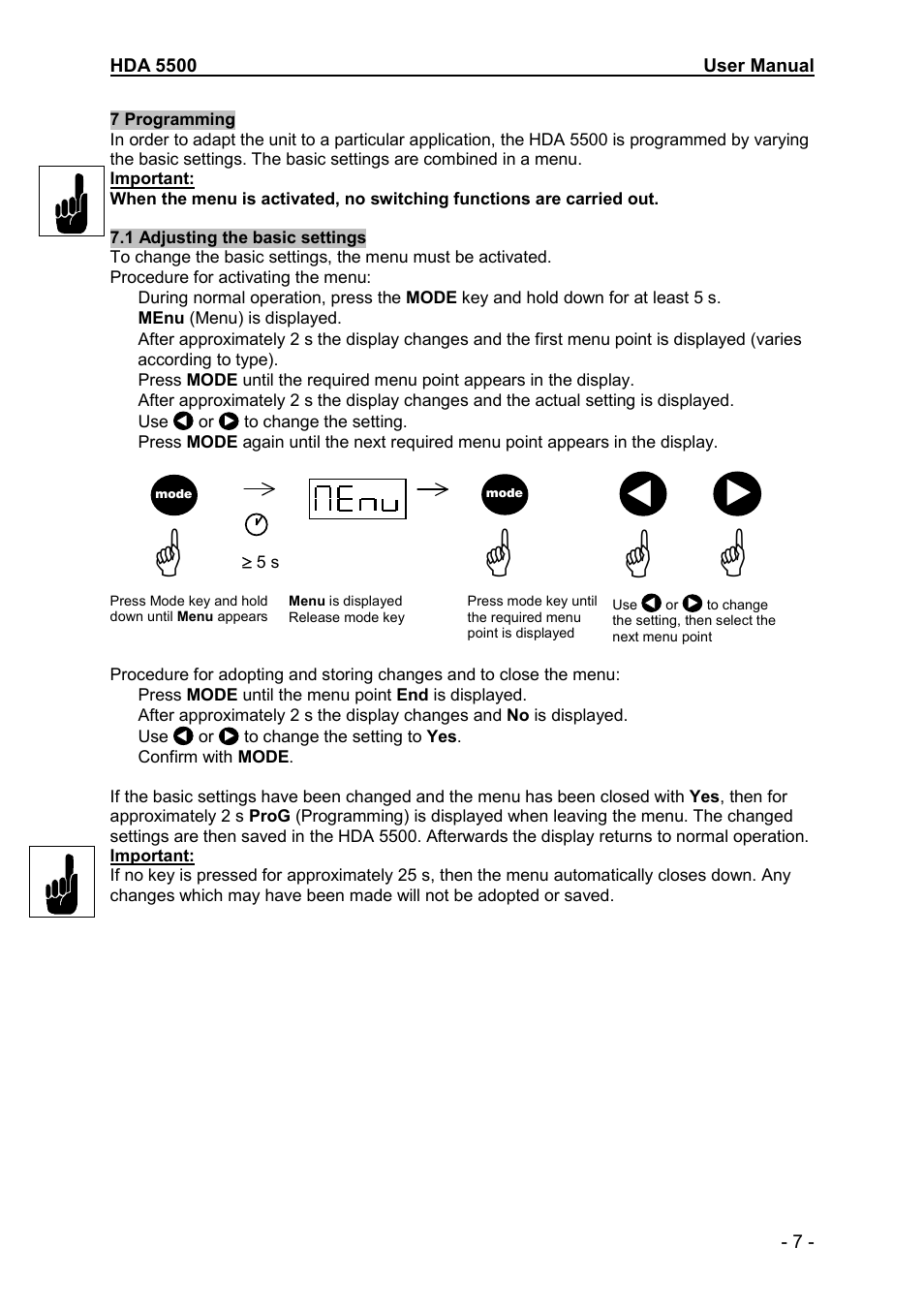 HYDAC HDA 5500-3-2-DC-000 User Manual | Page 7 / 23