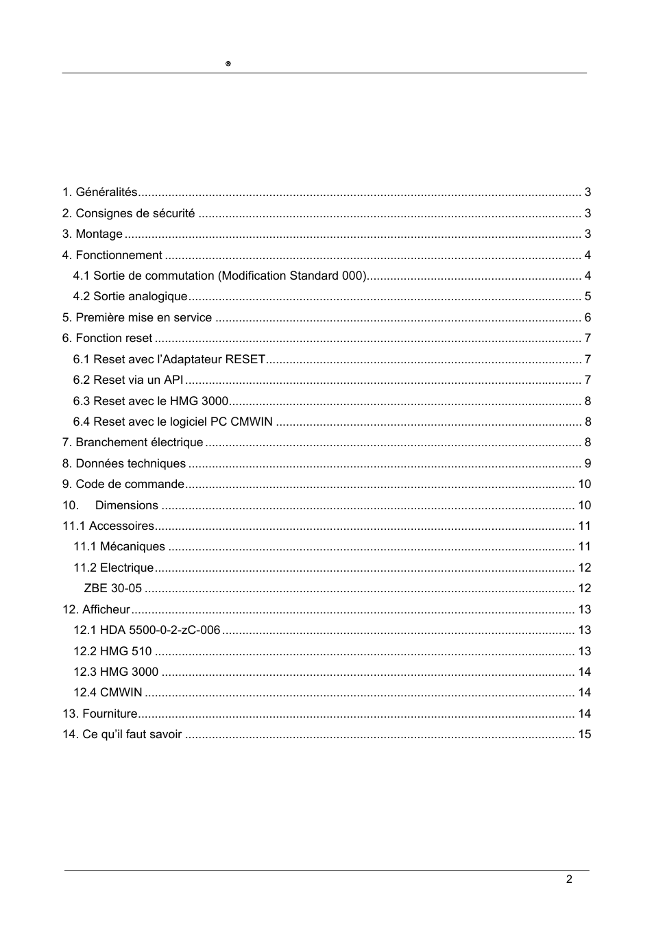 Sommaire | HYDAC HLB 1300 User Manual | Page 32 / 46