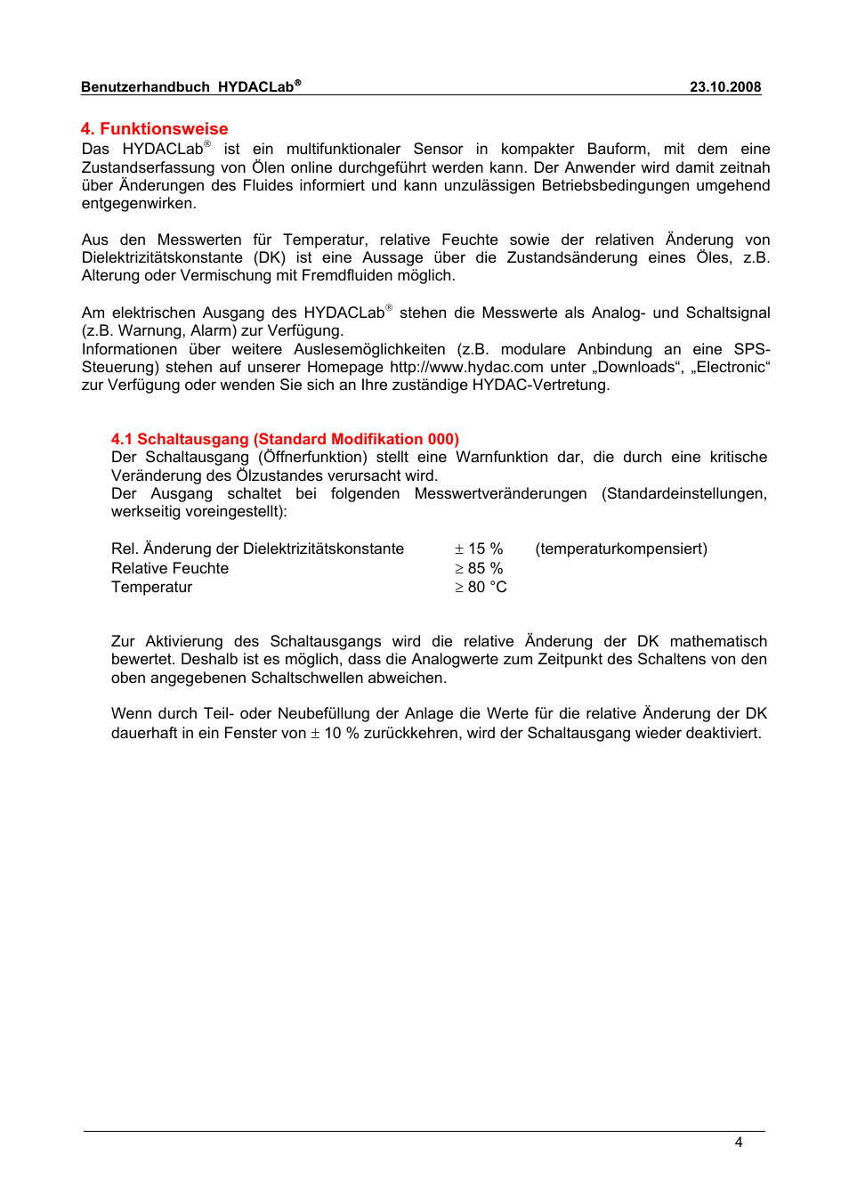 HYDAC HLB 1300 User Manual | Page 4 / 46