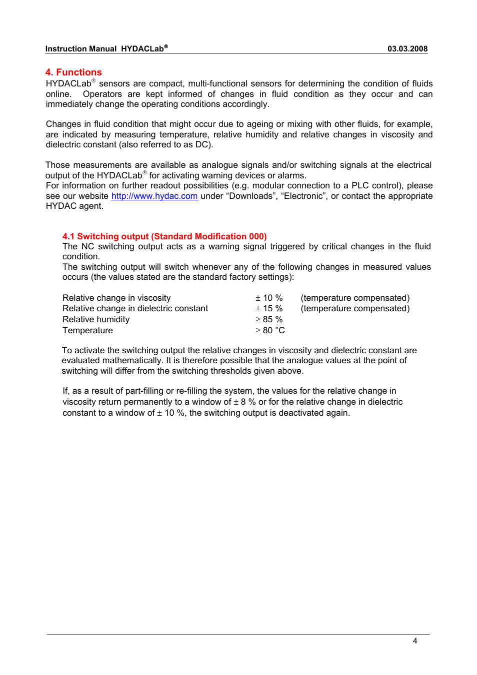 HYDAC HLB 1400 User Manual | Page 4 / 18