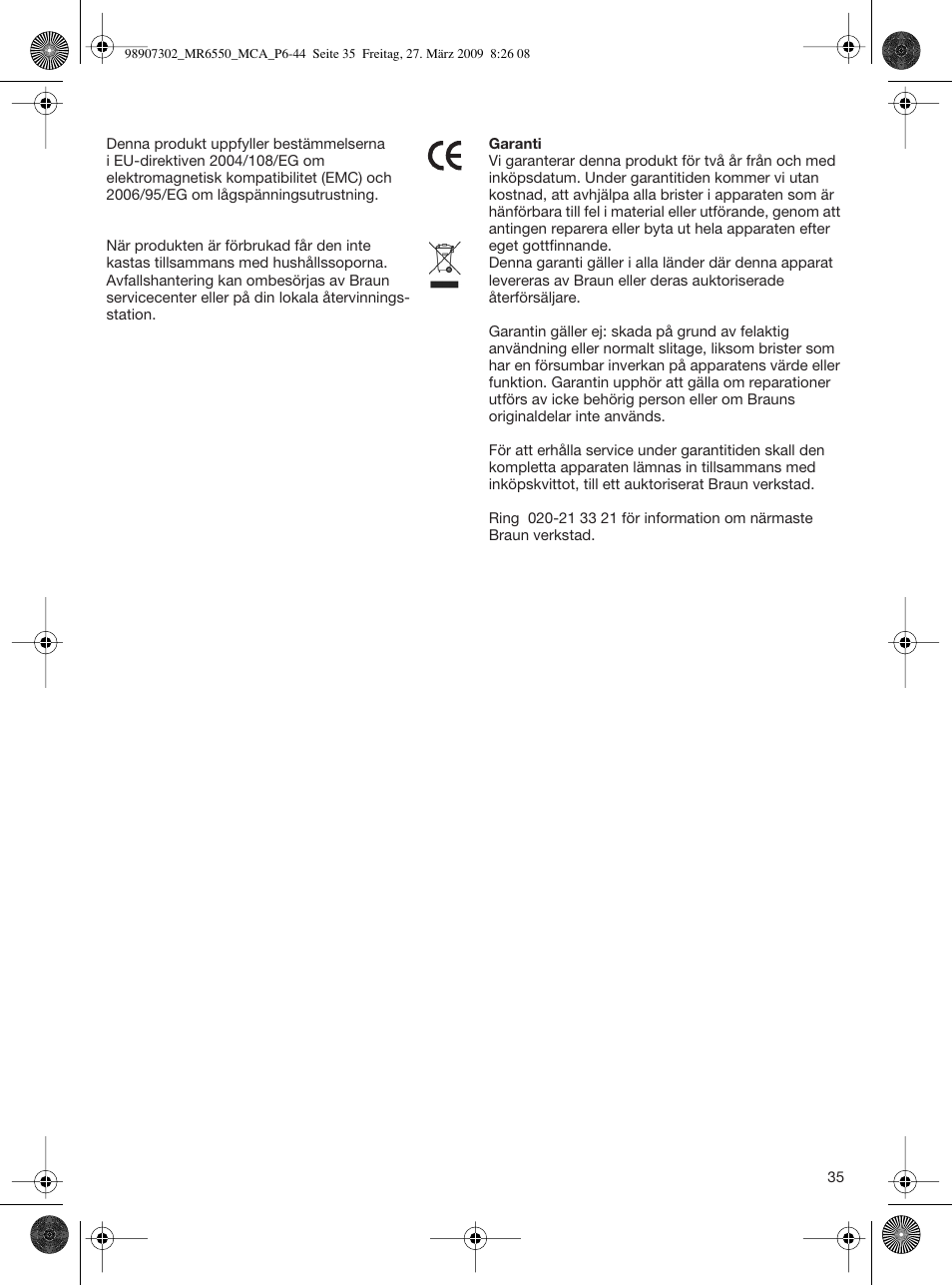 Braun MR 6500 M CA User Manual | Page 34 / 40