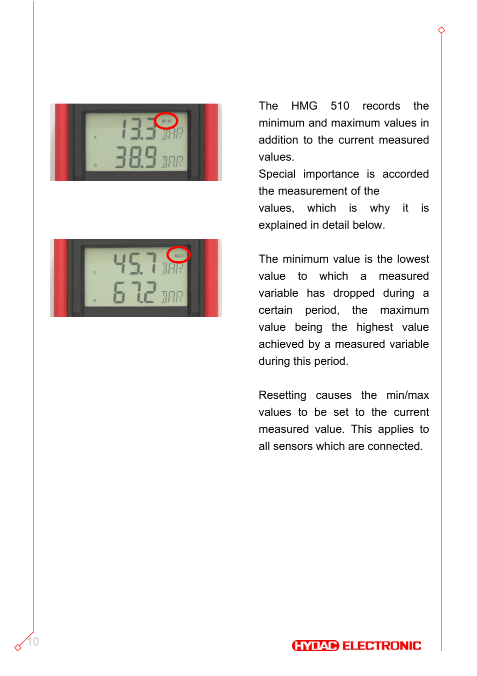 Operating the hmg 510 using hsi sensors | HYDAC HMG 510 User Manual | Page 10 / 26