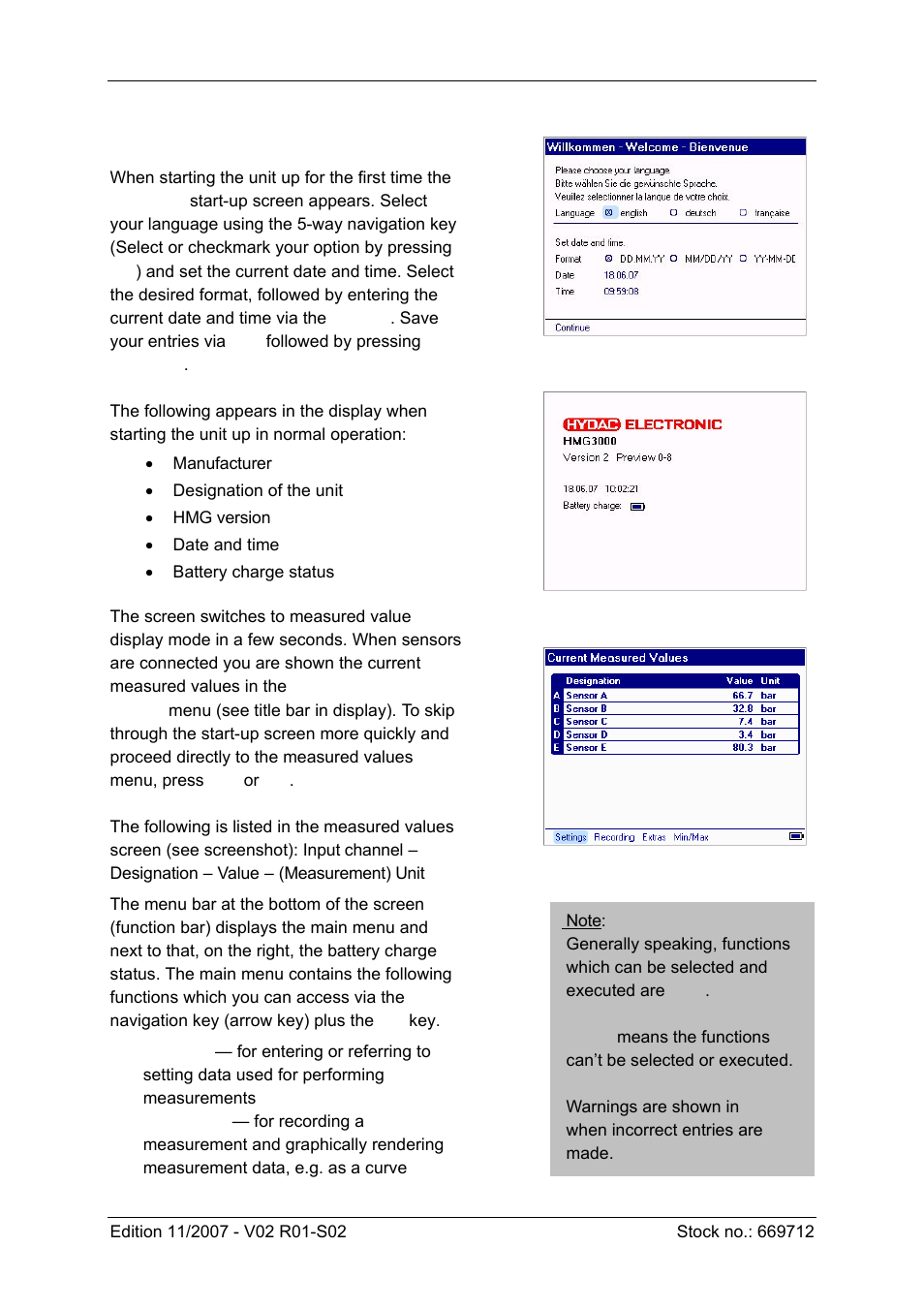 HYDAC HMG 3000 User Manual | Page 11 / 76