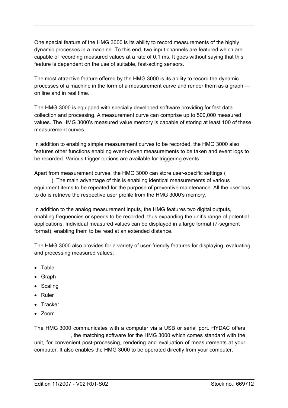 HYDAC HMG 3000 User Manual | Page 5 / 76