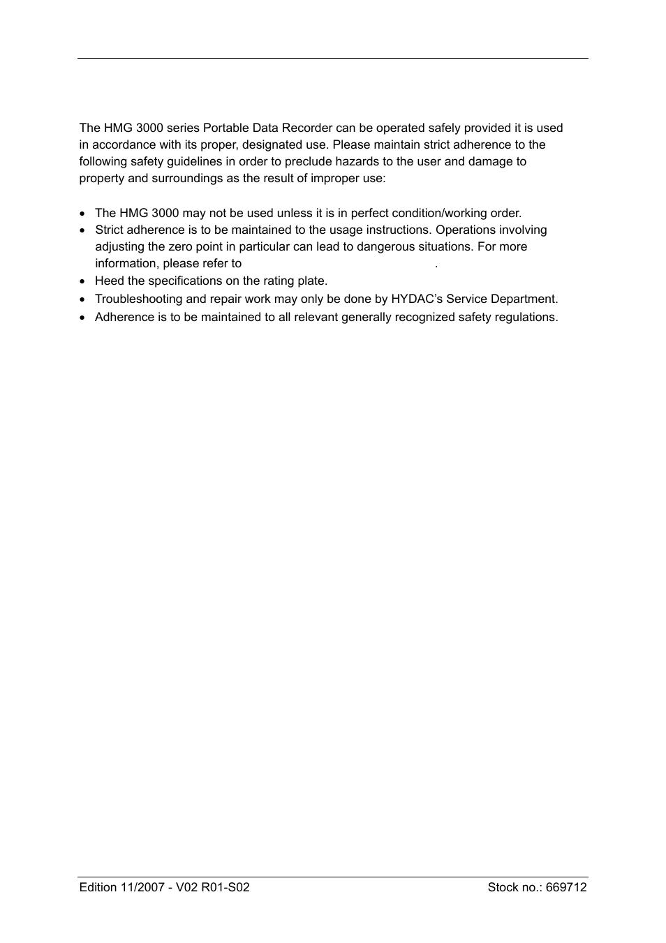HYDAC HMG 3000 User Manual | Page 8 / 76