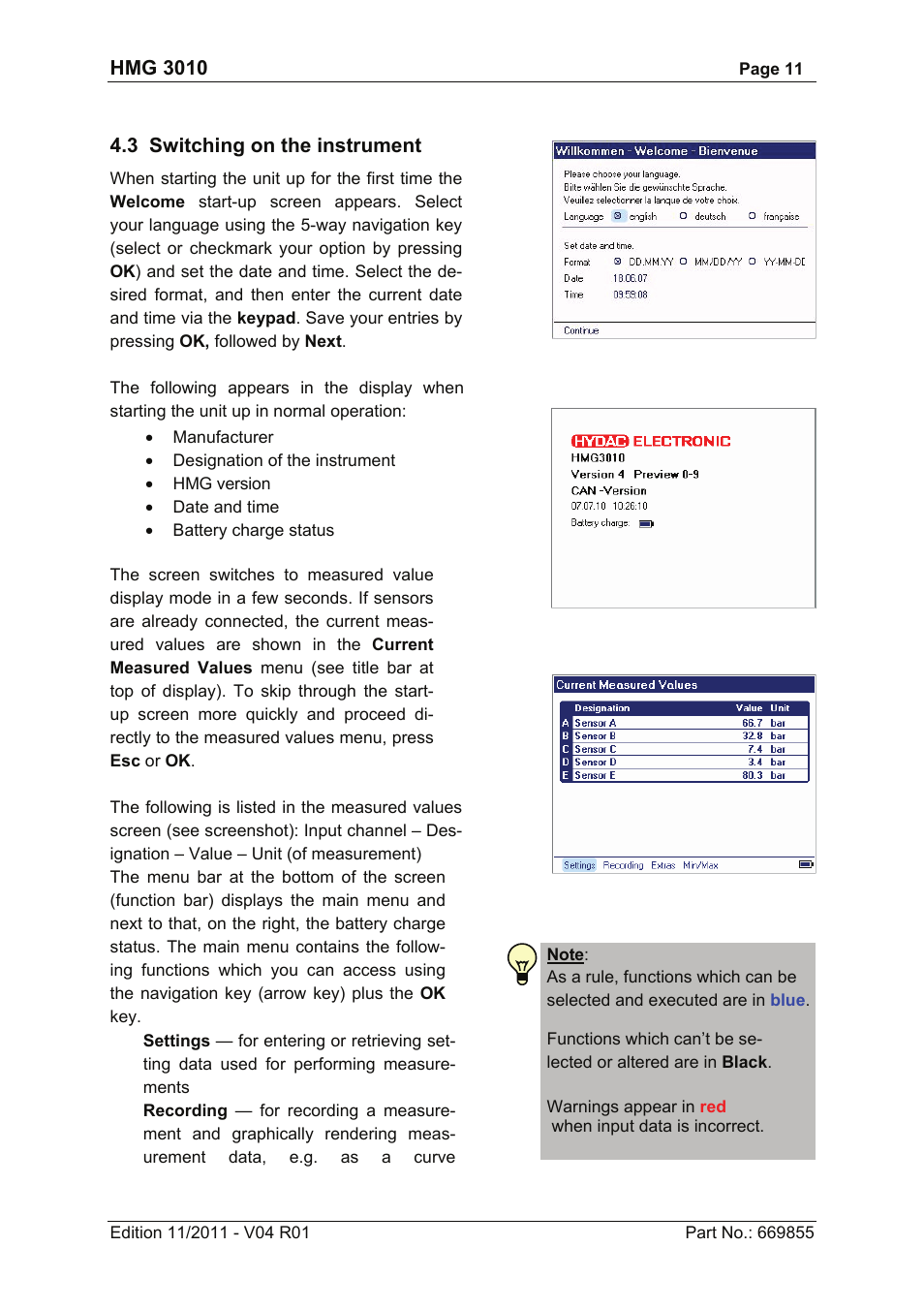 HYDAC HMG 3010 User Manual | Page 11 / 86