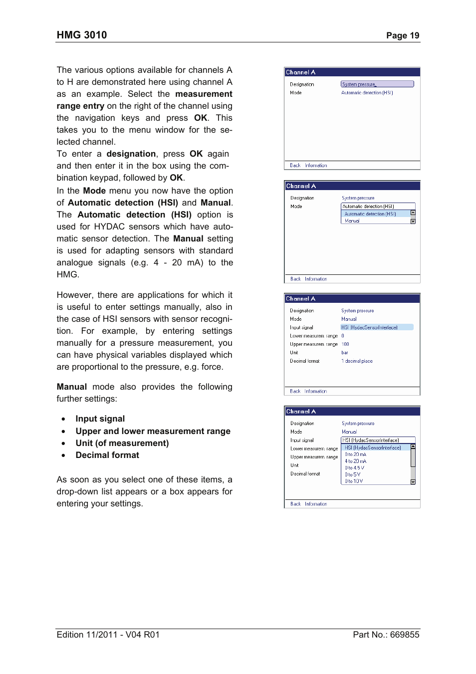 Hmg 3010 | HYDAC HMG 3010 User Manual | Page 19 / 86