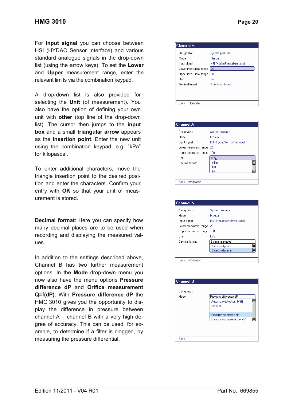 HYDAC HMG 3010 User Manual | Page 20 / 86