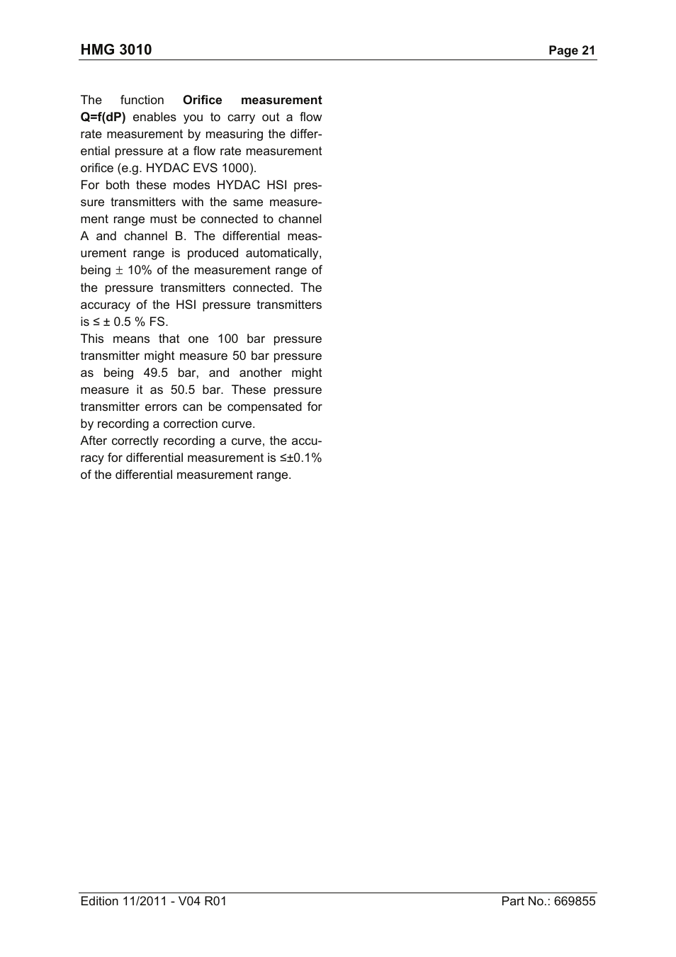 HYDAC HMG 3010 User Manual | Page 21 / 86