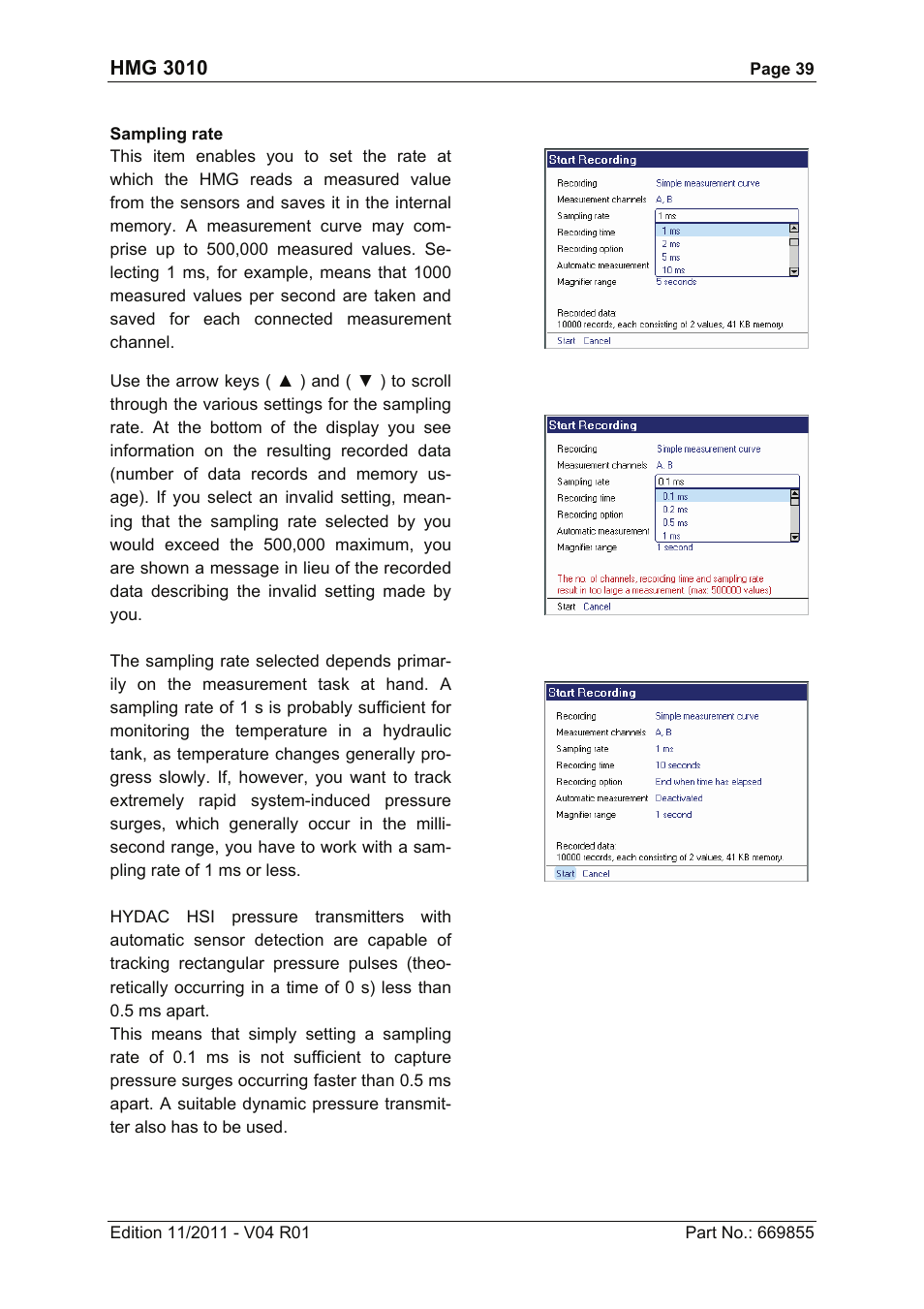 HYDAC HMG 3010 User Manual | Page 39 / 86