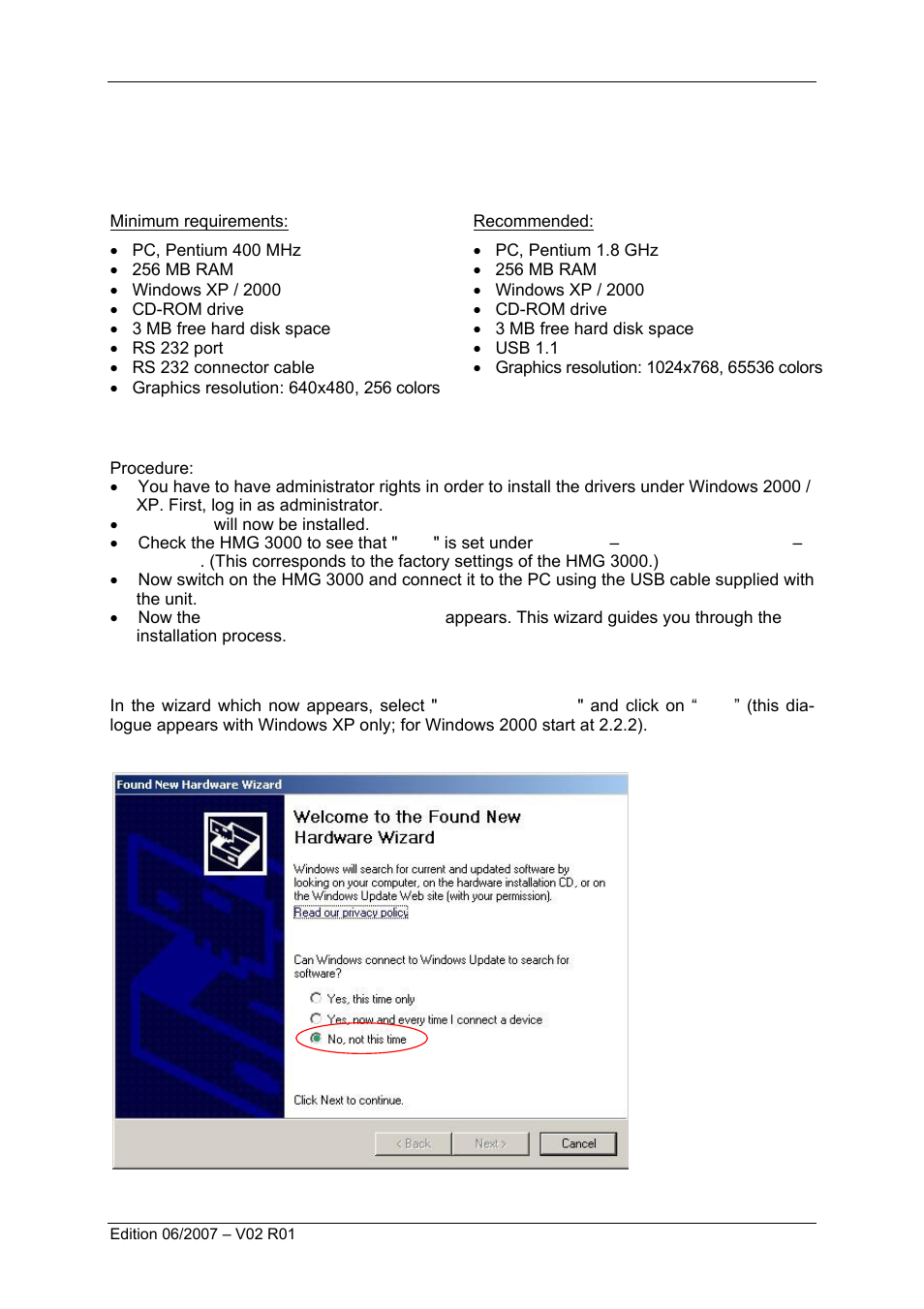 2 installation | HYDAC HMGWIN 3000 User Manual | Page 5 / 30