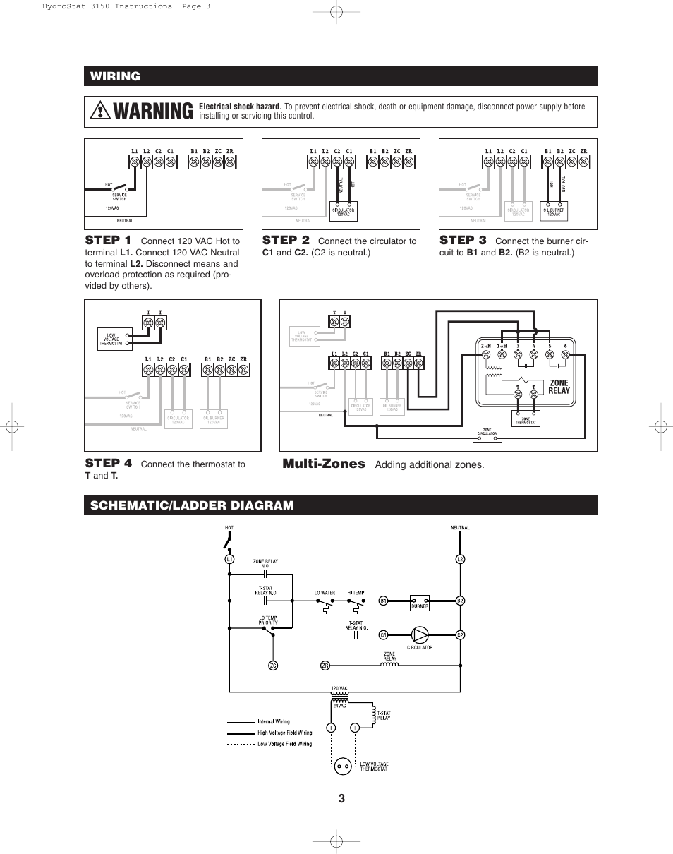 Warning | Hydrolevel 3150 User Manual | Page 3 / 12