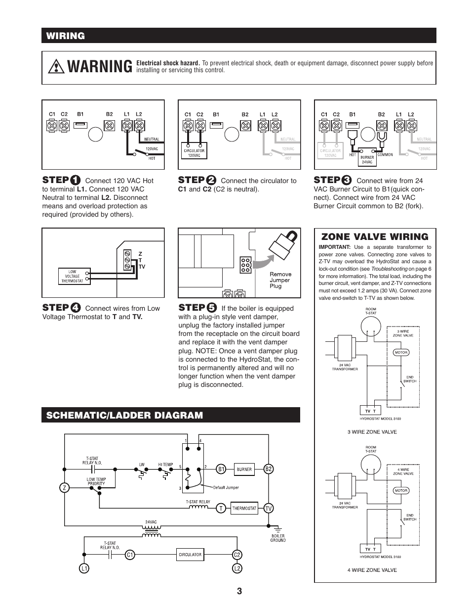 Warning | Hydrolevel 3100 User Manual | Page 3 / 8