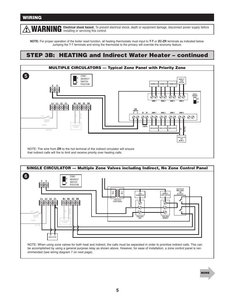 Warning, Wiring | Hydrolevel 3250 User Manual | Page 5 / 12