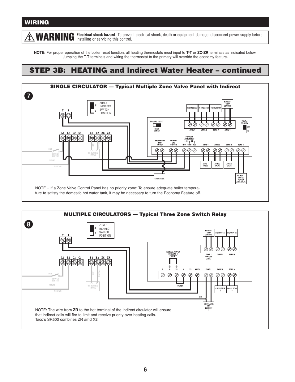 Warning, Wiring | Hydrolevel 3250 User Manual | Page 6 / 12