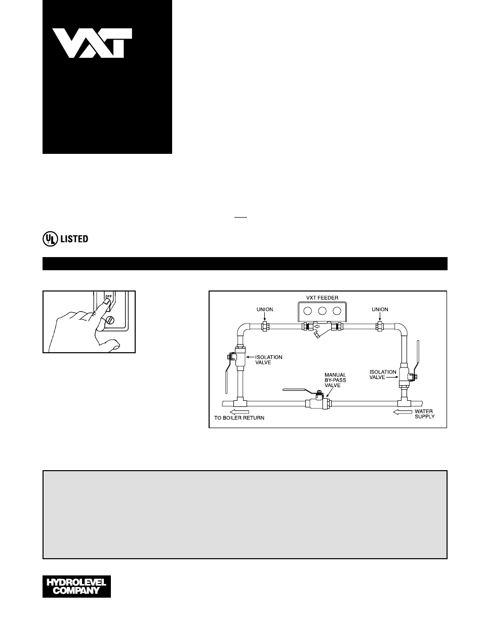 Hydrolevel VXT-120 V1 User Manual | 4 pages