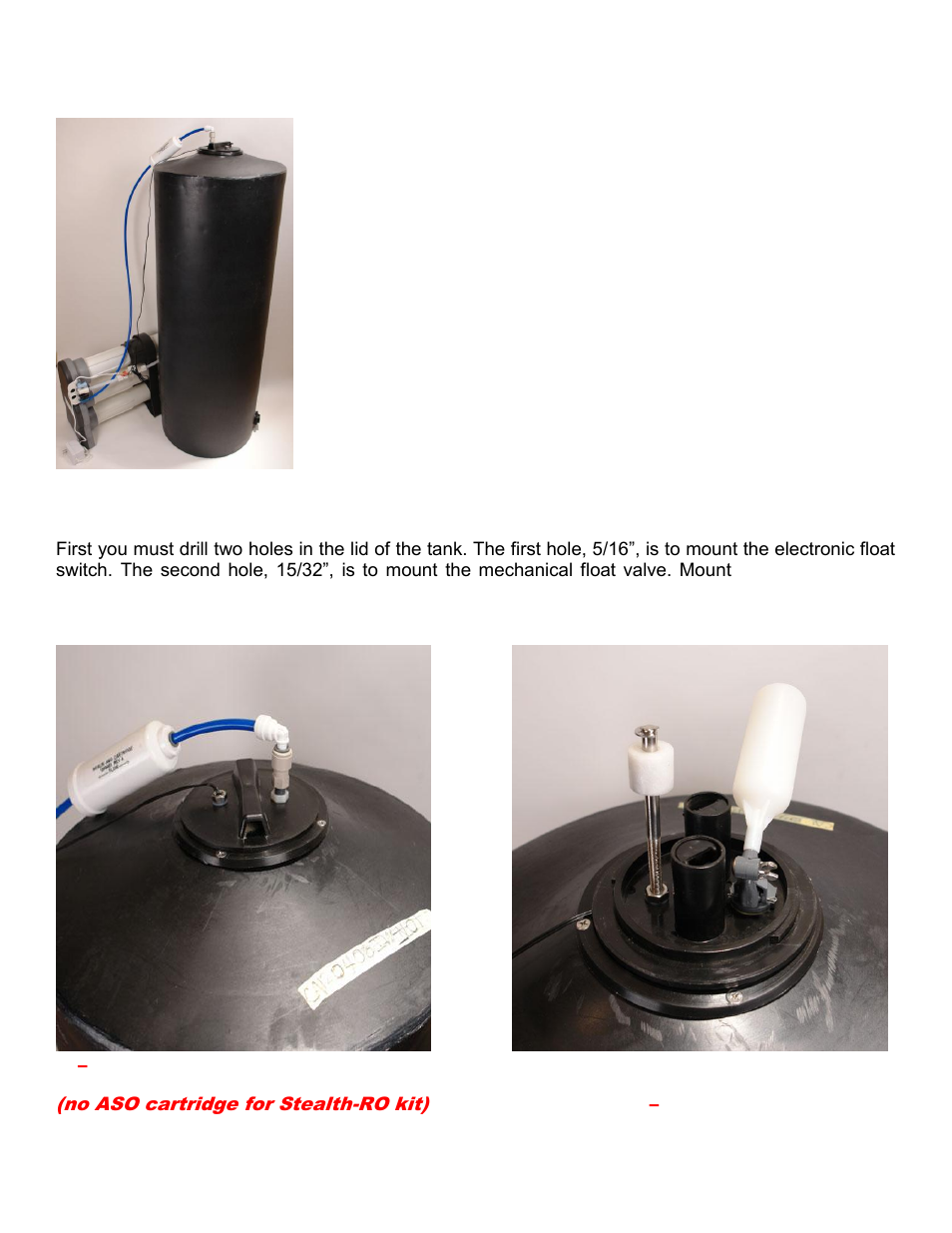 Vertical water tank setup | Hydro-Logic StealthRO200 - Electronic Shut-off Kit User Manual | Page 3 / 4