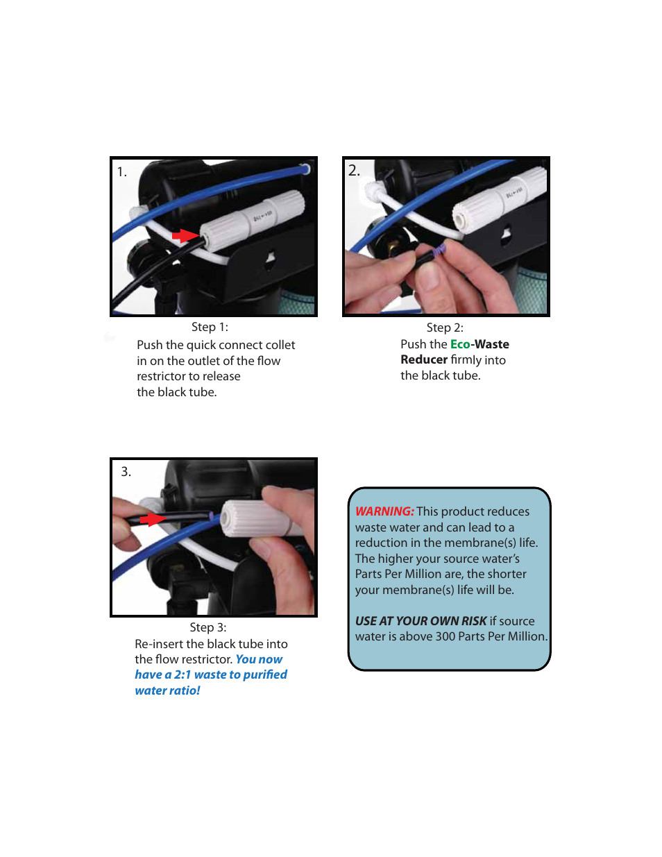 Hydro-Logic StealthRO - Eco Waste Reducer User Manual | 1 page