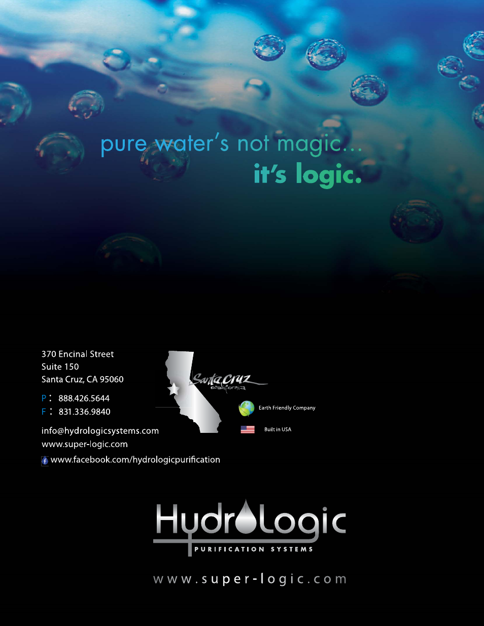 Hydro-Logic SuperLogic 2500 User Manual | Page 20 / 20