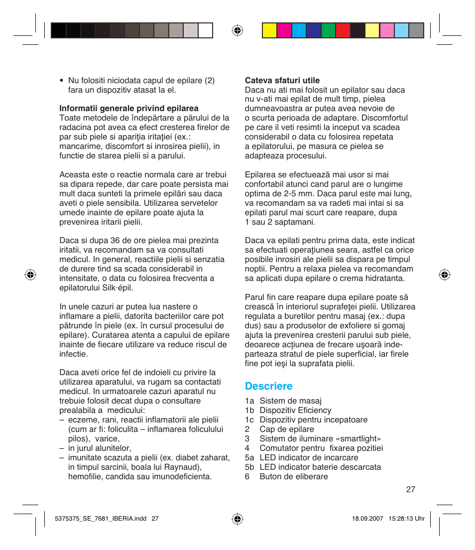 Descriere | Braun TYPE 5375 User Manual | Page 27 / 40