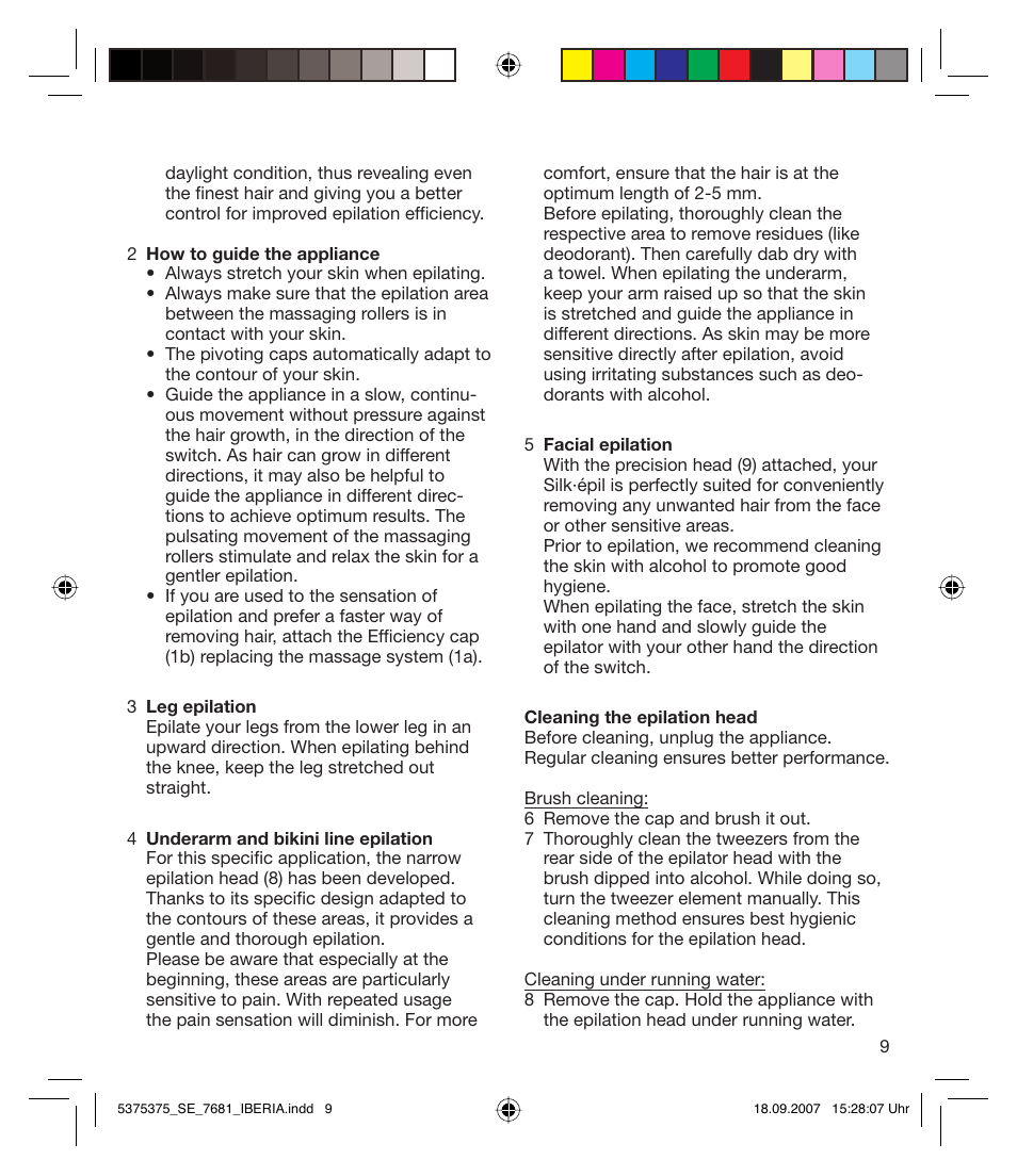 Braun TYPE 5375 User Manual | Page 9 / 40