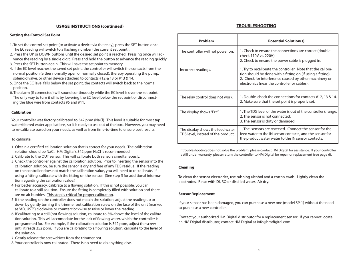 Hydro-Logic SuperLogic 1500 User Manual | Page 20 / 20