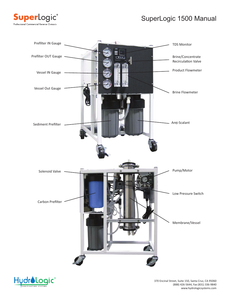 Superlogic 1500 manual | Hydro-Logic SuperLogic 1500 User Manual | Page 5 / 20