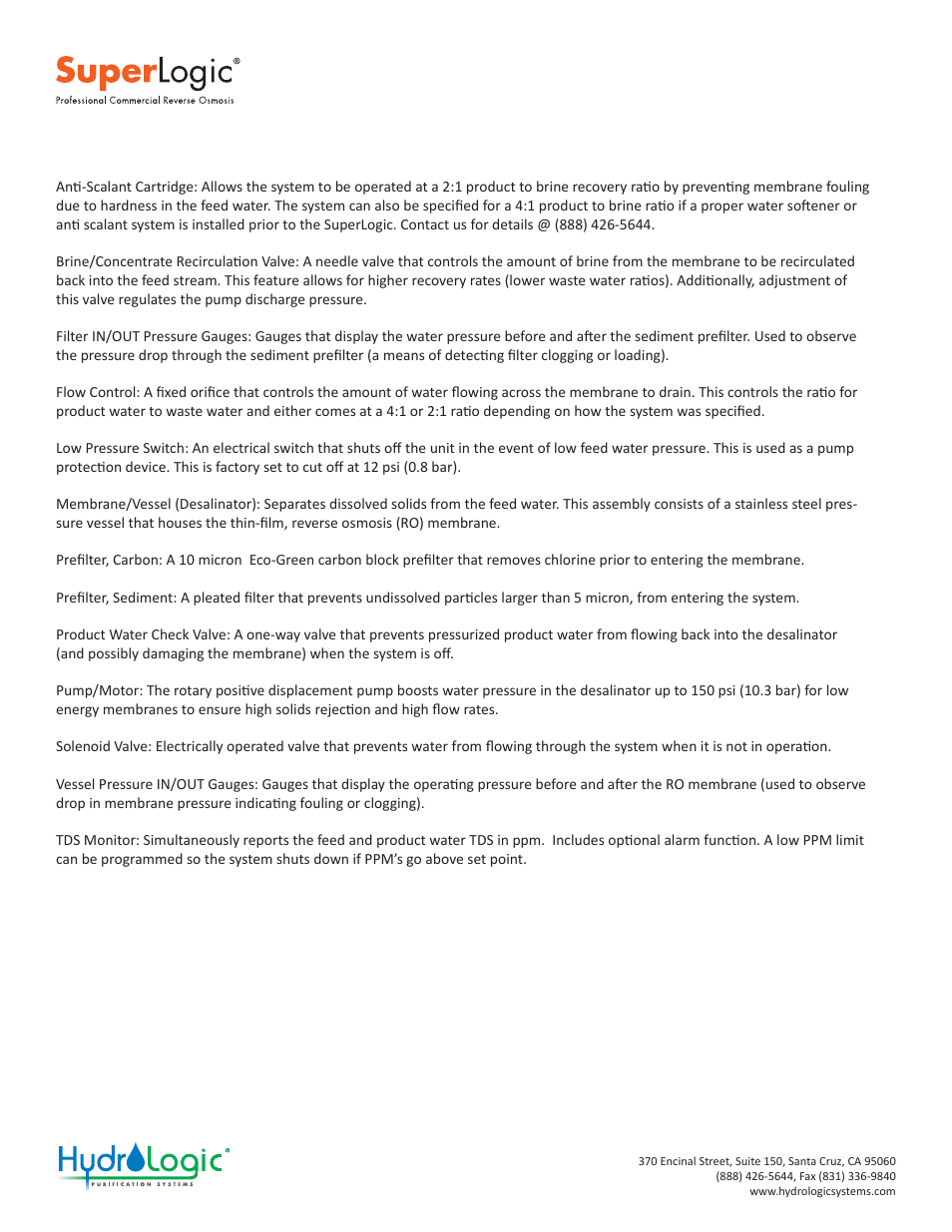 Superlogic 1500 manual | Hydro-Logic SuperLogic 1500 User Manual | Page 7 / 20