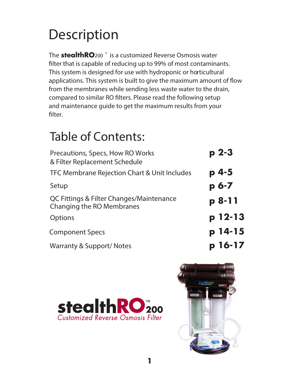 Hydro-Logic StealthRO200 User Manual | Page 3 / 20