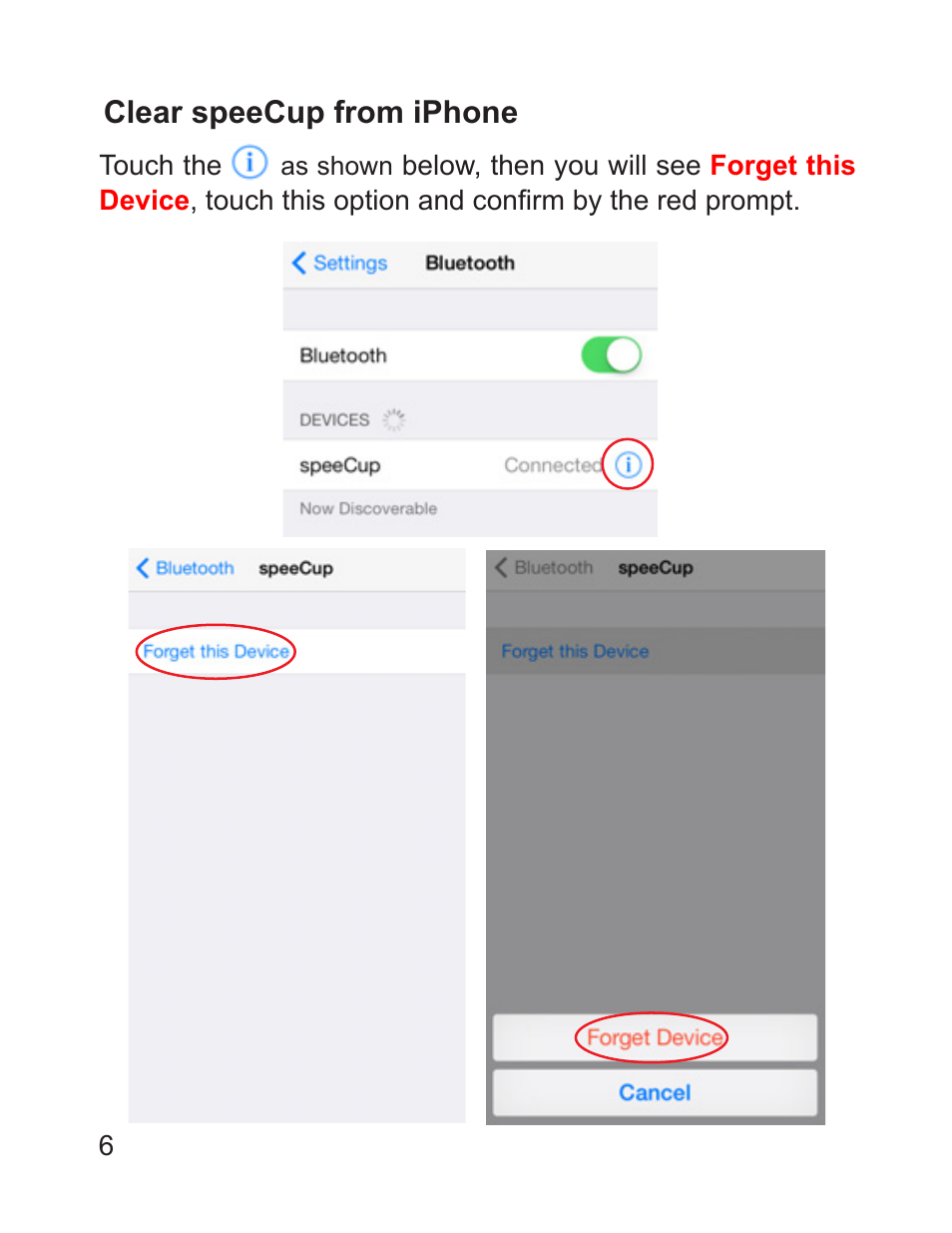 Gesture | iCreation speeCup Product Information Guide User Manual | Page 7 / 16
