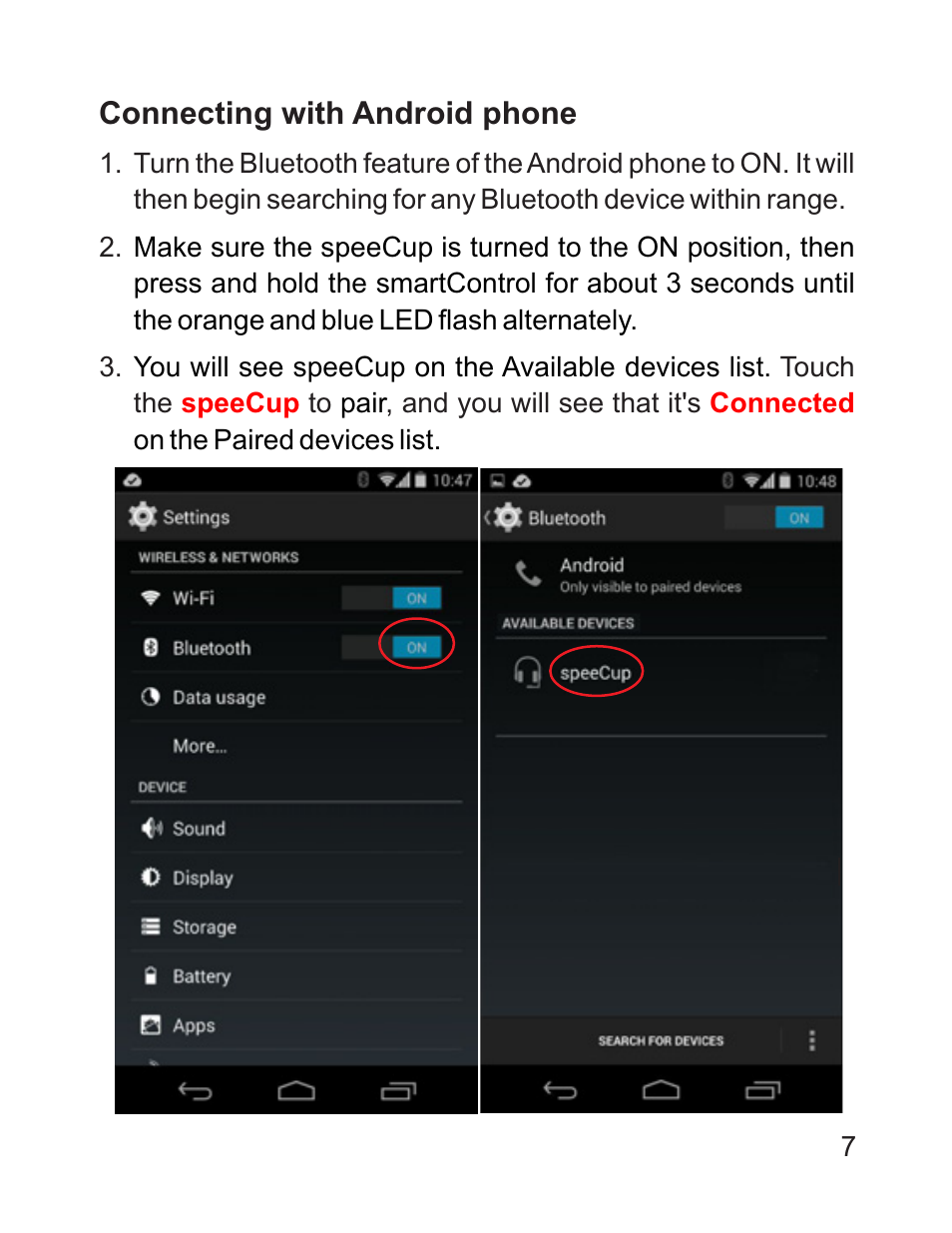 Using voice command functions | iCreation speeCup Product Information Guide User Manual | Page 8 / 16