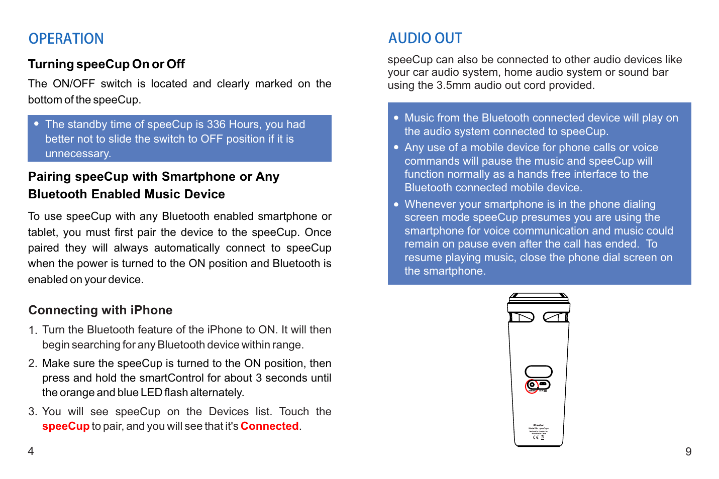 iCreation speeCup user vanual User Manual | Page 5 / 13
