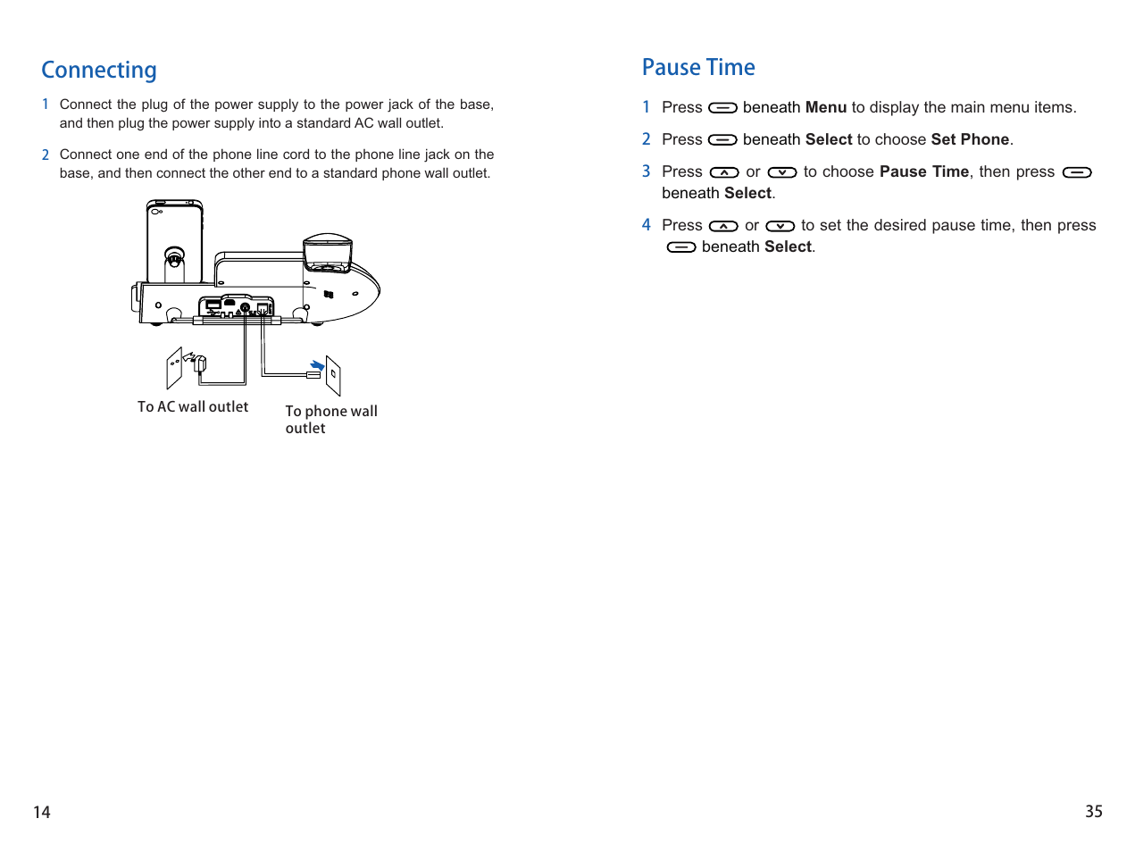 Connecting, Pause time | iCreation i-900 User Manual | Page 14 / 46