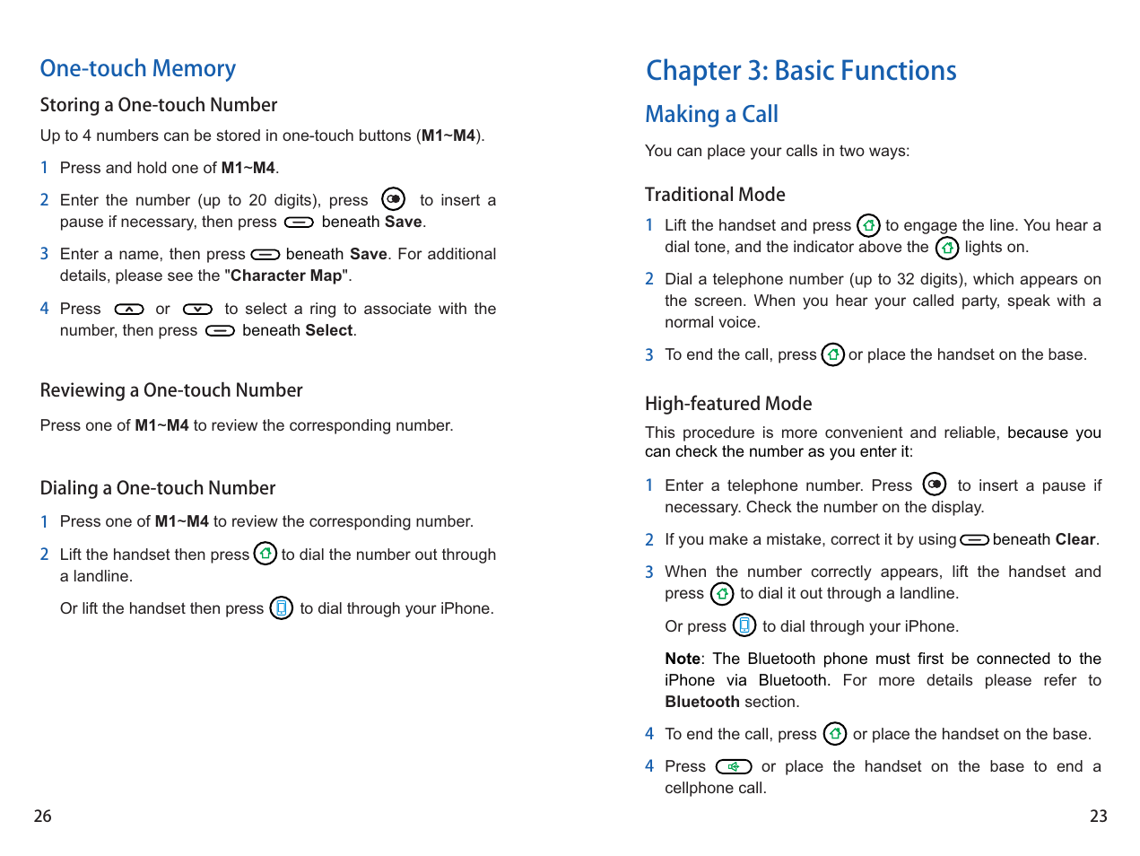 Chapter 3: basic functions, Making a call | iCreation i-900 User Manual | Page 23 / 46