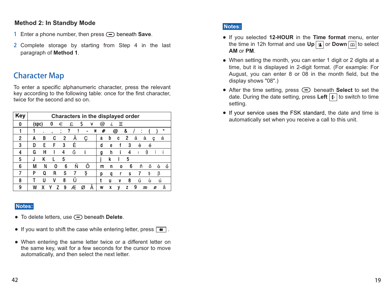 Character map | iCreation i-700 Extension User Manual | Page 43 / 62