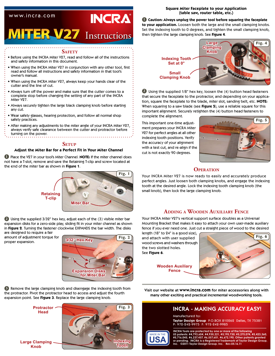 INCRA Miter V27 User Manual | 1 page