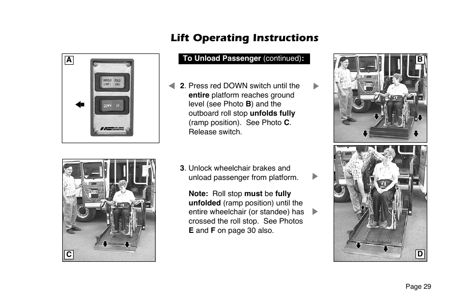 Lift operating instructions | Braun 6 User Manual | Page 31 / 45