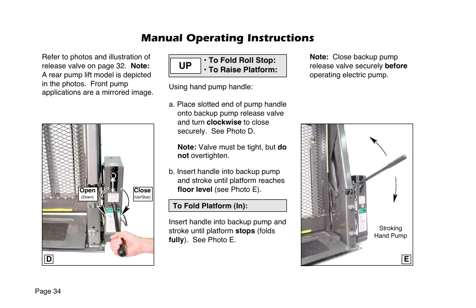 Manual operating instructions | Braun 6 User Manual | Page 36 / 45