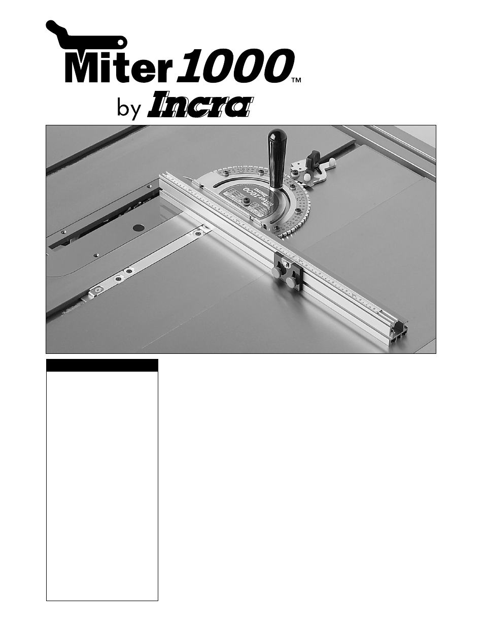 INCRA Miter 1000 User Manual | 4 pages