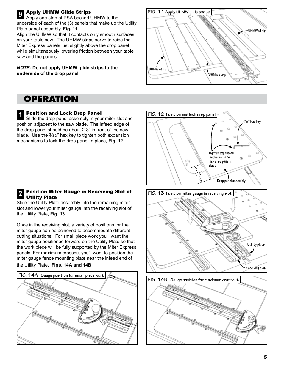 Operation operation | INCRA Miter Express User Manual | Page 5 / 8