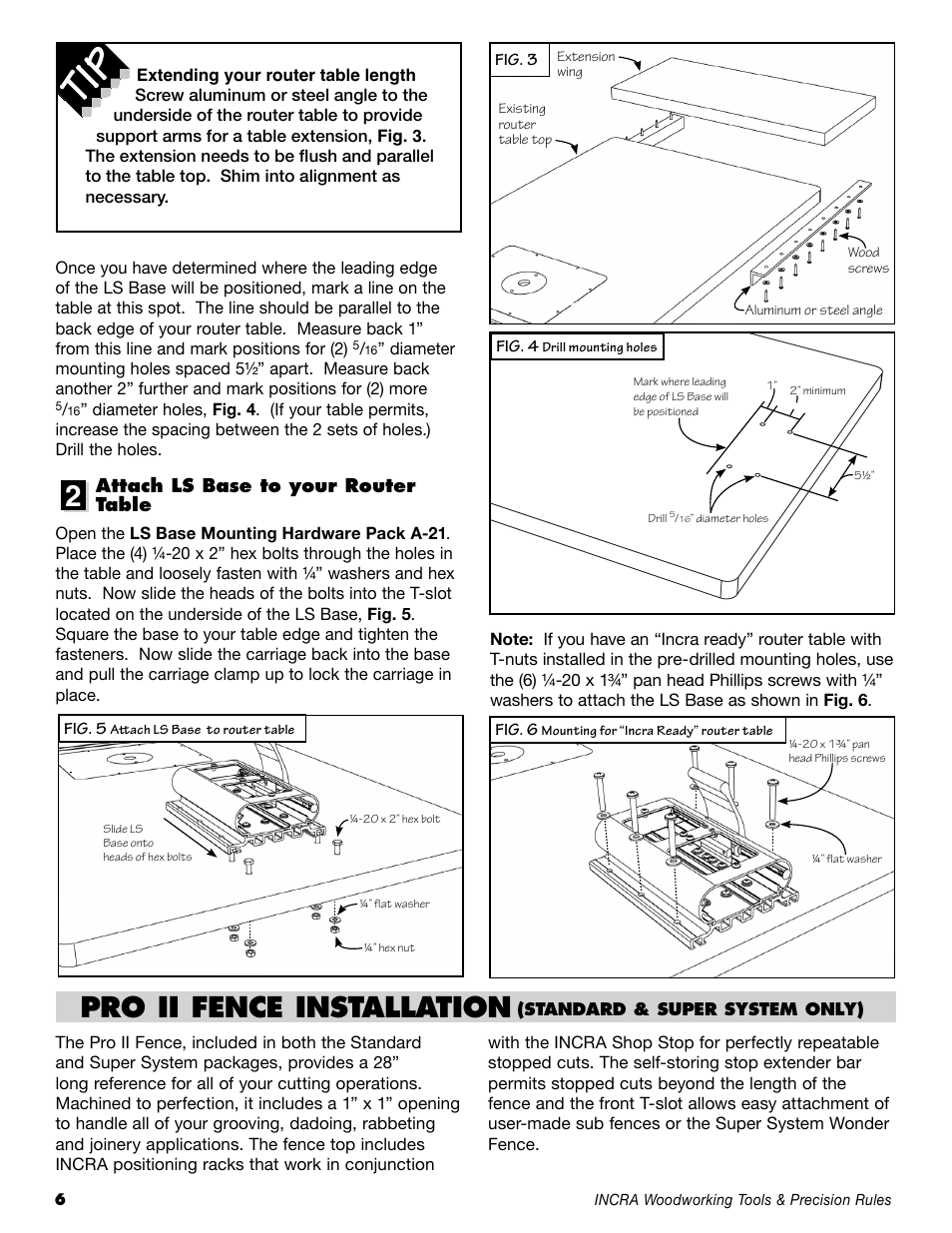 Pro ii fence installation | INCRA LS Positioner User Manual | Page 6 / 16