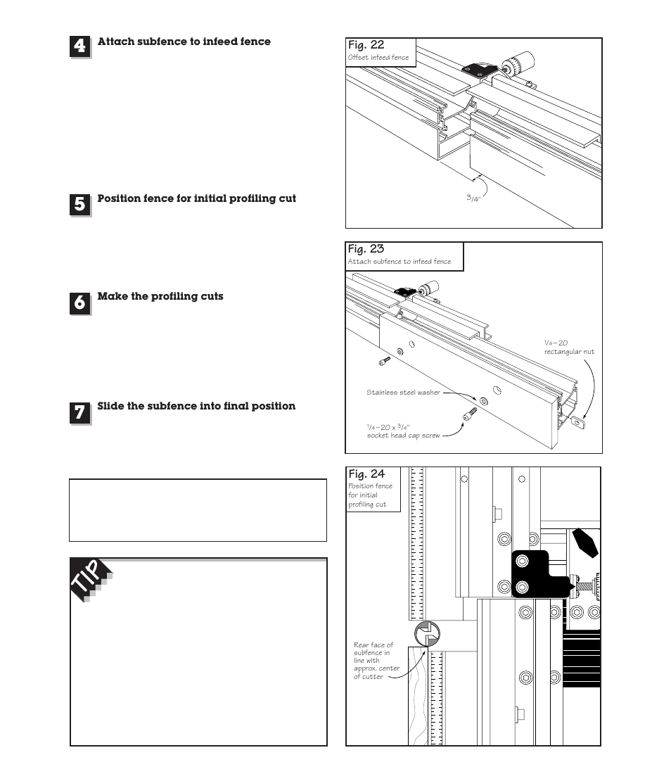 Fig. 22, Fig. 23, Fig. 24 | INCRA Twin Linear User Manual | Page 13 / 20
