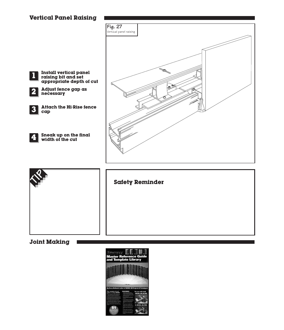 Vertical panel raising, Joint making | INCRA Twin Linear User Manual | Page 15 / 20