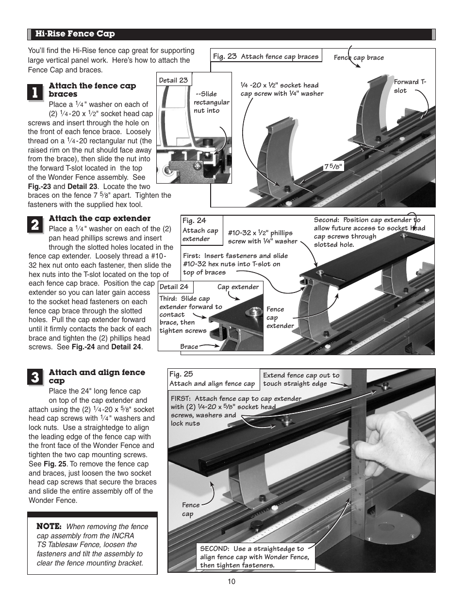 INCRA Wonder Fence User Manual | Page 10 / 12