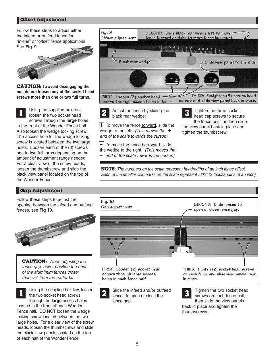 INCRA Wonder Fence User Manual | Page 5 / 12